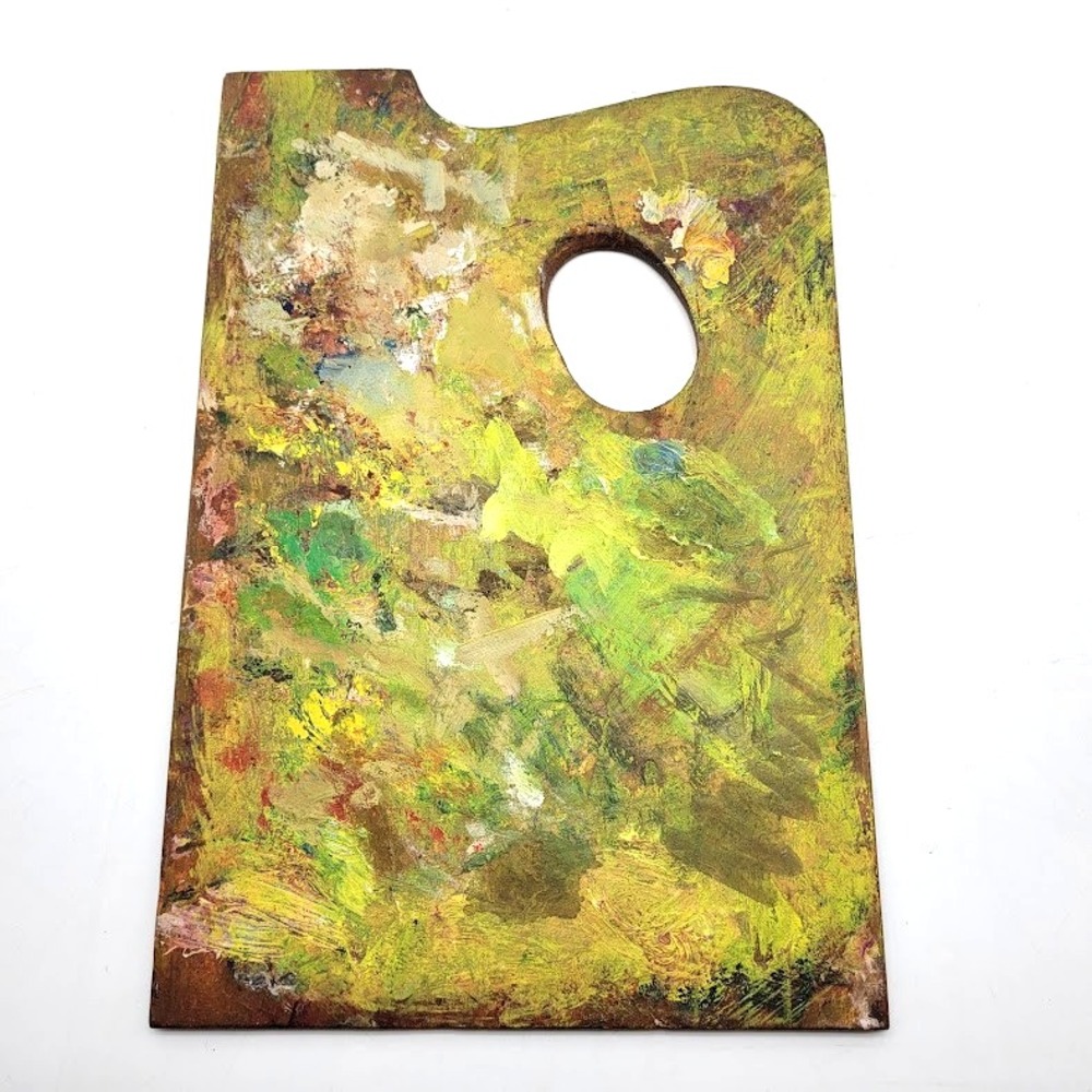French Vintage Artist Oil Paint Palette Paris Estate Collection Rare Art Gallery
